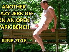 ANOTHER NAUGHTY WANK OFF ON AN OPEN PARK BENCH JUNE 2016