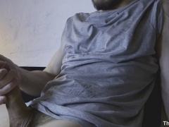 Veiny FIT Guy tugging Off Massive dick and Cumming - Intense Male climax