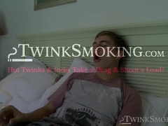 Hung puts himself into a wild ass fingering and chainsmoking session