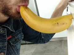 Want this banana to be your sweet treat while my mouth becomes your personal cum dispenser?
