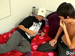 youthful queer uses toys on his man before riding his raw beef whistle