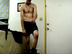 Solo dude named Blake shows his unimpressive body on webcam