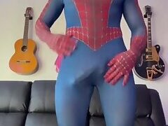 Wearing my Spider-Man costume and jerking off – CJ Clark (cjclarkofficial)