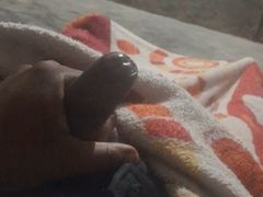 Black asian boy masturbating. Playing with his dick
