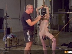 Mature DILF Sebastian Kane dominates bound red-haired twunk Avery Monroe