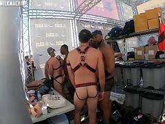 Group sex fucking behind the scenes