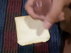 HANDSOME ASIAN PINOY JACK OFF AND CUM ON BREAD