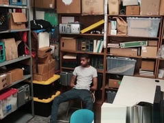 Tied up ebony shoplifter rimmed and banged