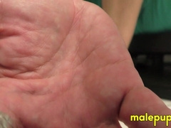 Giant Richard Lennox lets the little dude blowjob his giant dick and plays on his bal