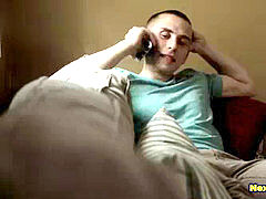 fag step brothers lure their mate into threeway sex