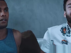 Inked black stallions plow a pretty white bottom dude