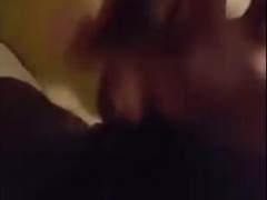 Ebony Amateur Massive Spunk-pumps Stroking Together