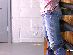 draped platinum-blonde Twink BDSM Torture Spanking Whipping jizz shot