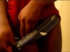 Amateur Hefty Black Hard-On Masturbate Off BIG BLACK COCK Solo