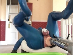 pvcsissy in innocence ass fucking tearing up machine