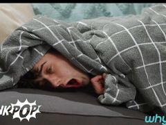 Joey Mills Hides Under The Blanket So Trevor Brooks Fucks His Ass Instead Of The Plastic Toy - TWINKPOP