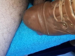 Bootjob and Boner Punch with Dark-Skinned Shoes