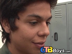 Lusty twinks enjoying barebacking session after training