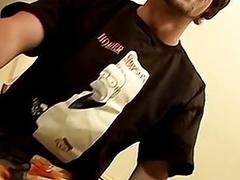 Kinky jock takes his pants off and fucks a fleshlight