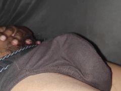 Indian cock flashing at night on bed