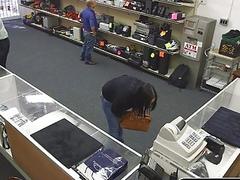 Would-be thief is caught at the pawn shop and has to pay with his tight asshole
