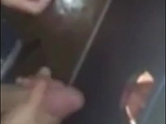 Me and a buddy feed a glory hole mouth a couple of loads