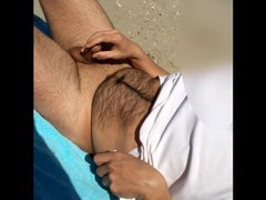 petite spear beach hand-job