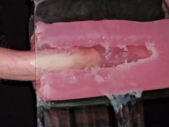 The dude pulverizes the masturbator rock hard and observes the man-lava shoot inwards