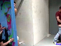 pissing jock in toilet pummels until cumshot