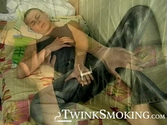 Sensual butthole rubbing and hardcore cock jerking by hard smoker King