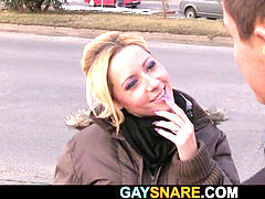 faggot whore boy pounds him from behind