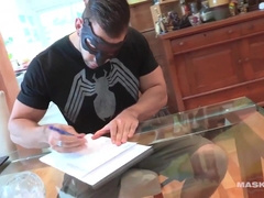 Maskurbate Masked Hairy Male Showing Off