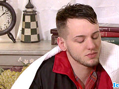 Mature hunk rides blue saw twink dangled man sausage