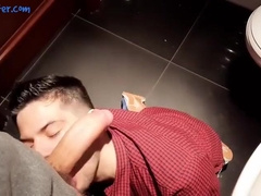 Chris & Fabio - Straight Cum On My Face In The Mall Toilet At Seeb