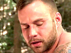 fag lumberjack has his stiffy throated