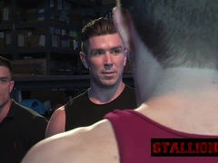 Super-Naughty And Beefy Guys In A 4 Way