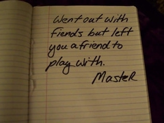 Sissy Kitten alone with new toy23