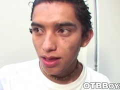 Alfonso rims and fingers Latin twink Brad in raw bedroom fuck fest