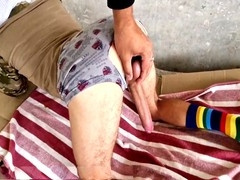 Public restroom masturbation, in english, gay fuck gay