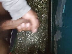 Jerking and precum while pyjamas down.