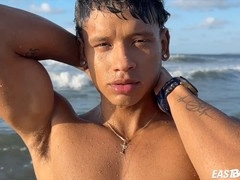 Fit guy, posing, soap