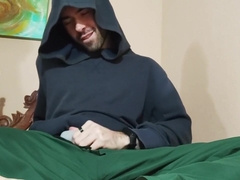 Hairy Latin Man Jerking Off On His Bed - Louis Ferdinando