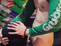 Straight guy gives a wild blowjob to sexy Grab rider Yummy Prince