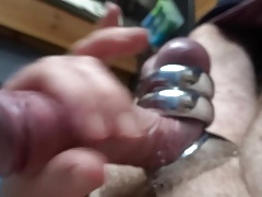 Steel cock ring squirt
