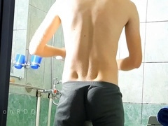 Guys masturbate, gay hairy cock, sex toys