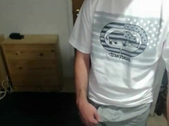 Cute nerdy boy cum to face on webcam 8