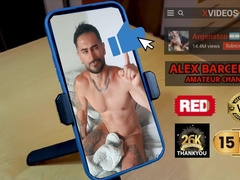 HE'S TRULY a Unshaved BOTTOM gargle - XXL backside and Garganta profunda TWUNK - With Alex Barcelona