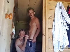 Siberian couple doing it in the sauna
