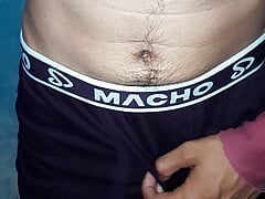 Hot Indian boy remove underwear and show hairy dick