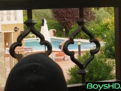 BoysHD.com - Pool day turns into twinks fucking doggy style from behind passionately